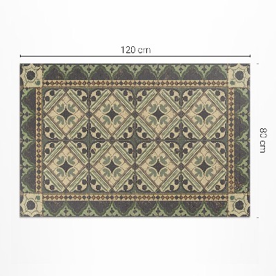 Tapis vinyle rectangulaire Carreaux artistiques classiques