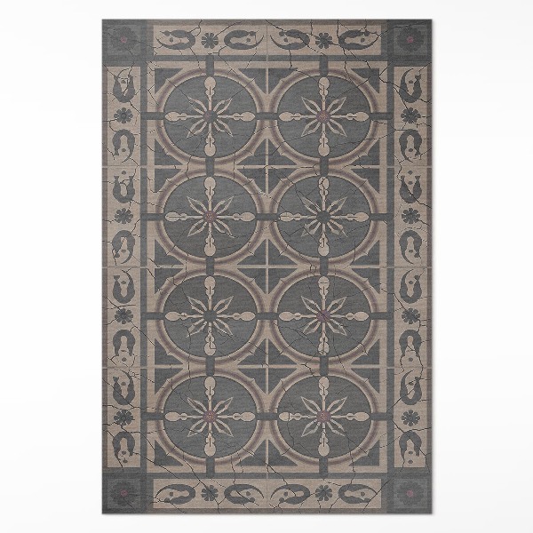 Tapis vinyle Ornement géométrique rustique