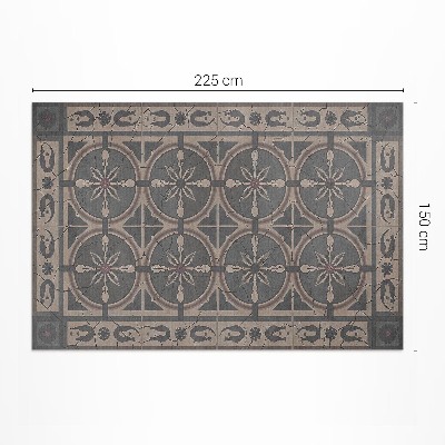 Tapis vinyle Ornement géométrique rustique