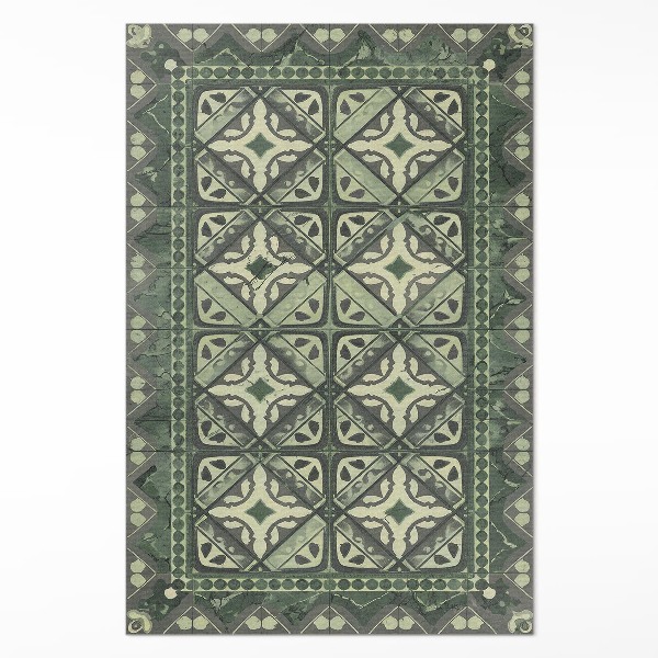Tapis vinyle rectangulaire Disposition géométrique symétrique