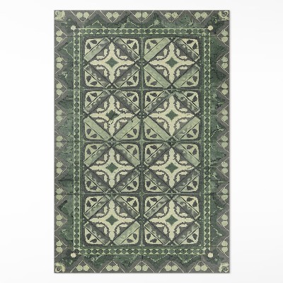 Tapis vinyle rectangulaire Disposition géométrique symétrique
