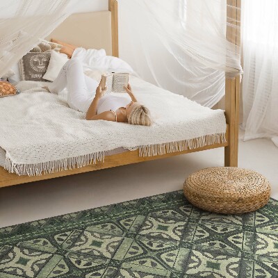 Tapis vinyle rectangulaire Disposition géométrique symétrique