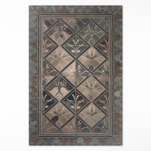 Tapis vinyle Géométrie élégante sur des carreaux vintage