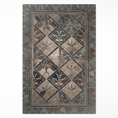 Tapis vinyle Géométrie élégante sur des carreaux vintage