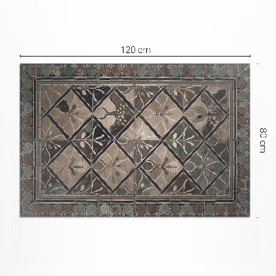 Tapis vinyle Géométrie élégante sur des carreaux vintage