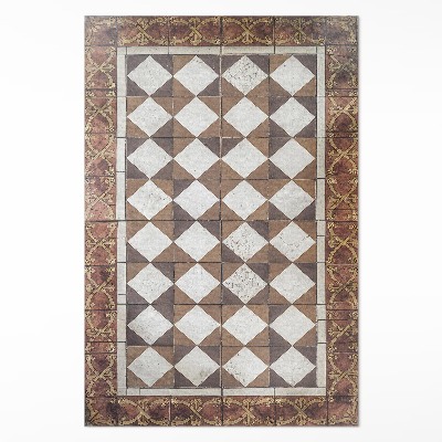 Tapis vinyle rectangulaire Carreaux Art Déco