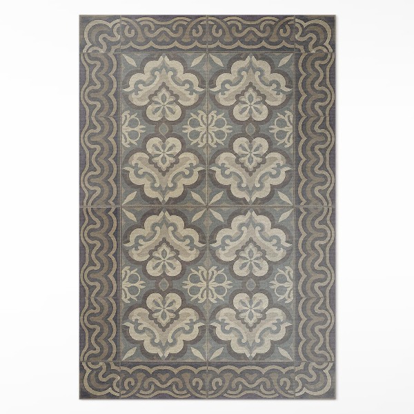 Tapis vinyle Géométrie rustique sur carreaux vintage