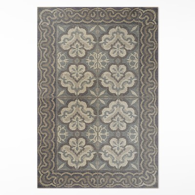 Tapis vinyle Géométrie rustique sur carreaux vintage