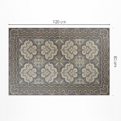 Tapis vinyle Géométrie rustique sur carreaux vintage