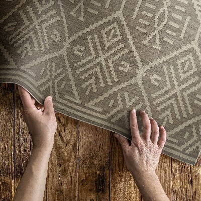 Tapis vinyle rectangulaire Inspirations rétro dans le style aztèque