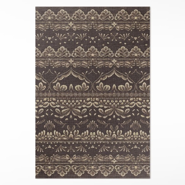 Tapis vinyle Tons terreux avec motifs botaniques