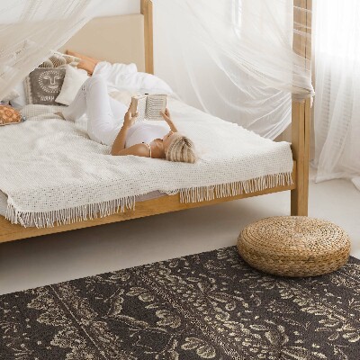 Tapis vinyle Tons terreux avec motifs botaniques