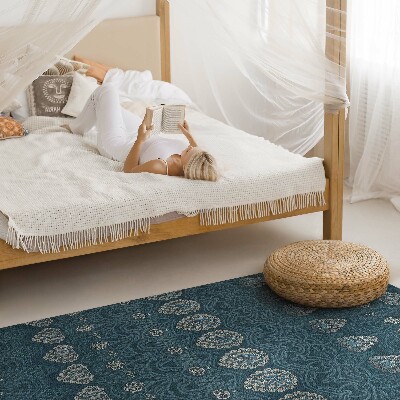 Tapis vinyle rectangulaire L'esthétique aztèque dans des motifs rétro