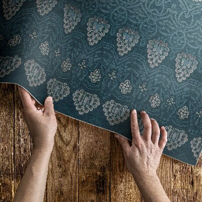 Tapis vinyle rectangulaire L'esthétique aztèque dans des motifs rétro