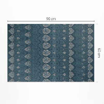 Tapis vinyle rectangulaire L'esthétique aztèque dans des motifs rétro
