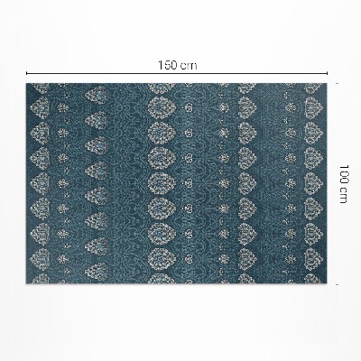 Tapis vinyle rectangulaire L'esthétique aztèque dans des motifs rétro