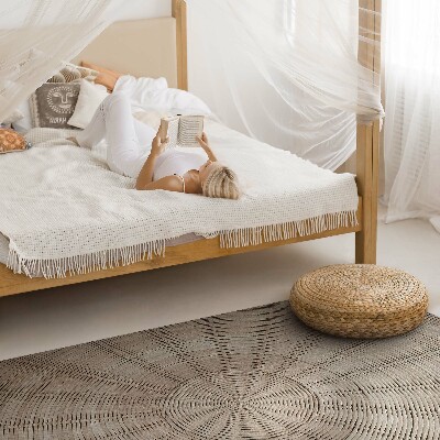 Tapis vinyle rectangulaire Tissage en osier