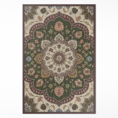 Tapis vinyle rectangulaire Fleurs Art Nouveau