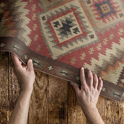 Tapis vinyle rectangulaire La précision géométrique de l'art aztèque