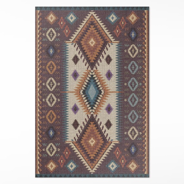 Tapis vinyle rectangulaire Dispositions symétriques de style aztèque