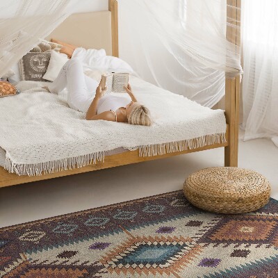 Tapis vinyle rectangulaire Dispositions symétriques de style aztèque