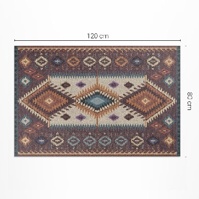Tapis vinyle rectangulaire Dispositions symétriques de style aztèque