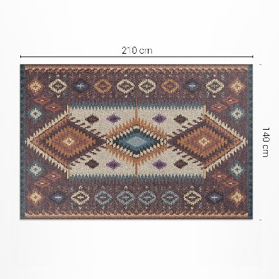 Tapis vinyle rectangulaire Dispositions symétriques de style aztèque