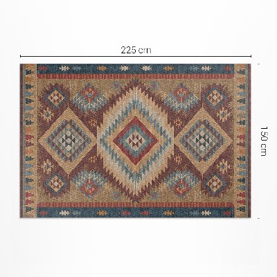 Tapis vinyle symétrie aztèque