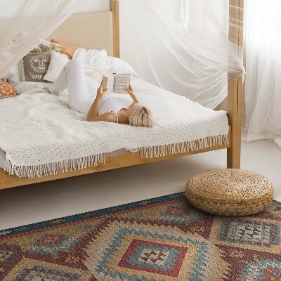 Tapis vinyle symétrie aztèque