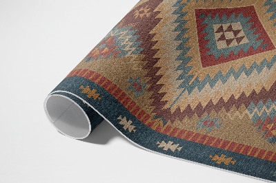 Tapis vinyle symétrie aztèque