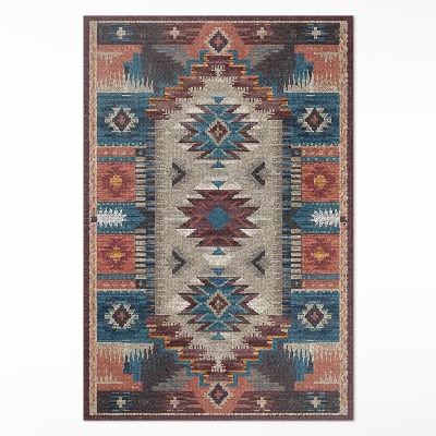 Tapis vinyle rectangulaire Compositions symétriques dans l'esprit aztèque