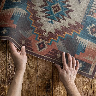 Tapis vinyle rectangulaire Compositions symétriques dans l'esprit aztèque