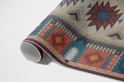 Tapis vinyle rectangulaire Compositions symétriques dans l'esprit aztèque