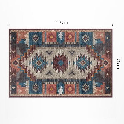 Tapis vinyle rectangulaire Compositions symétriques dans l'esprit aztèque