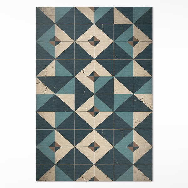 Tapis vinyle rectangulaire Carreaux Art déco aux formes géométriques