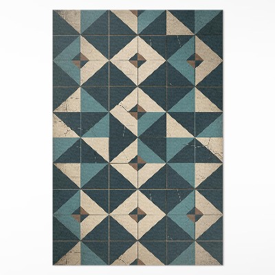 Tapis vinyle rectangulaire Carreaux Art déco aux formes géométriques