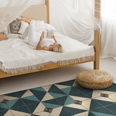 Tapis vinyle rectangulaire Carreaux Art déco aux formes géométriques