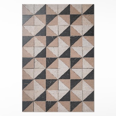 Tapis vinyle rectangulaire Mosaïque traditionnelle d'un ancien immeuble