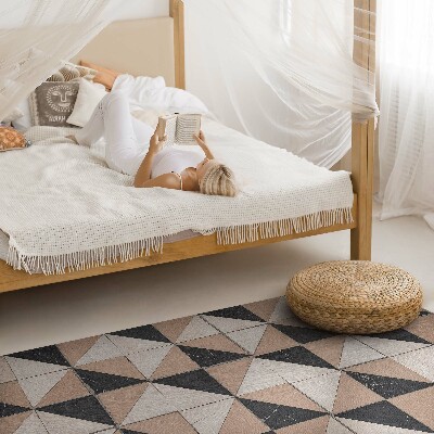 Tapis vinyle rectangulaire Mosaïque traditionnelle d'un ancien immeuble