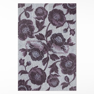Tapis vinyle rectangulaire Fleurs vintage subtiles