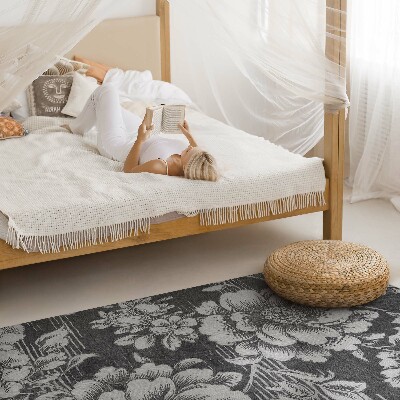 Tapis vinyle rectangulaire Des accents floraux subtils