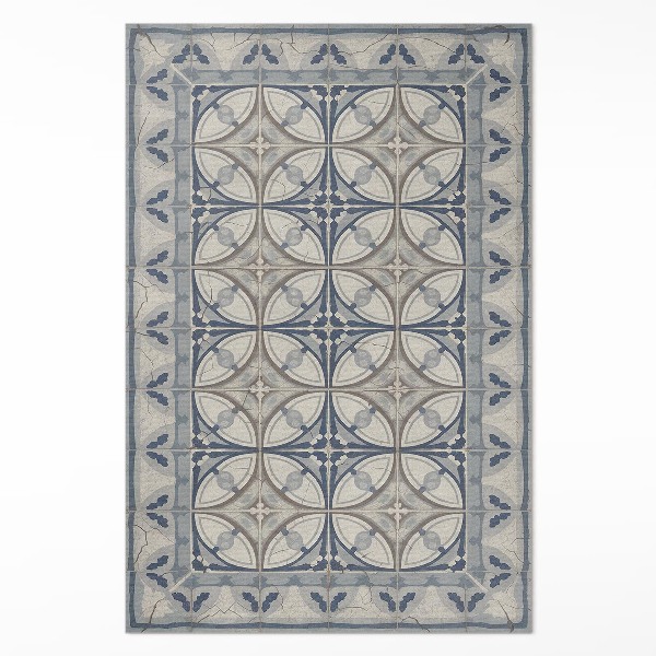 Tapis vinyle rectangulaire Ambiance pierre rétro