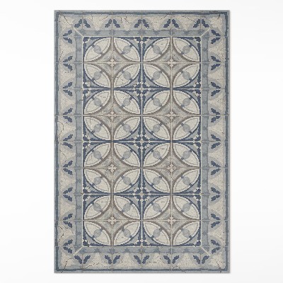 Tapis vinyle rectangulaire Ambiance pierre rétro