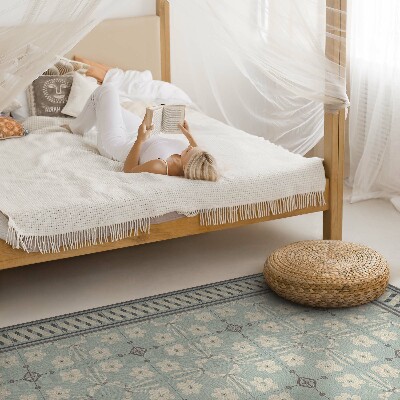 Tapis vinyle Carreaux floraux vintage