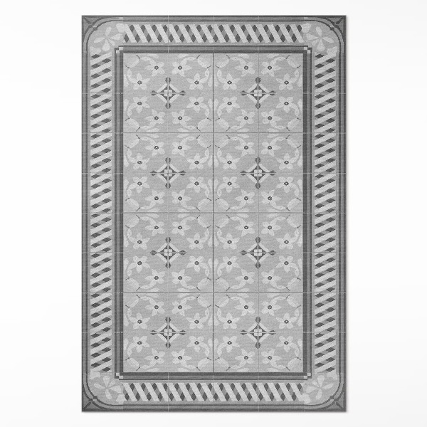 Tapis vinyle Ornement floral rétro sur carrelage