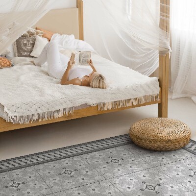 Tapis vinyle Ornement floral rétro sur carrelage