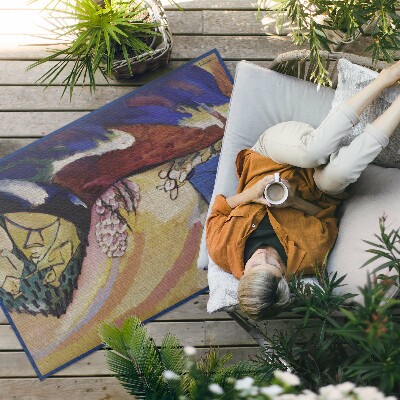 Tapis vinyle d’extérieur Troïka de l'abstraction par Vassily Kandinsky