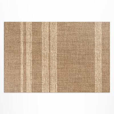 Tapis vinyle d’extérieur Tissu imitation bohème doublé beige