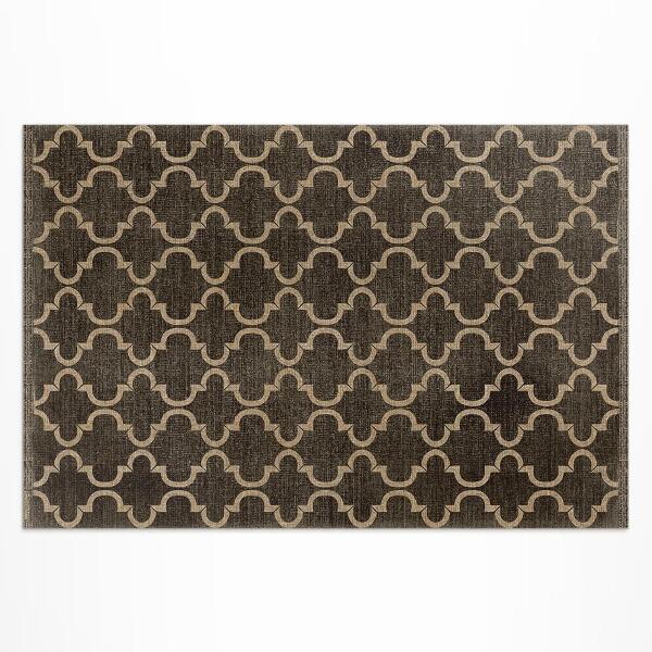 Tapis vinyle d’extérieur Tissu imitation arabesque orientale