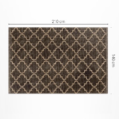 Tapis vinyle d’extérieur Tissu imitation arabesque orientale